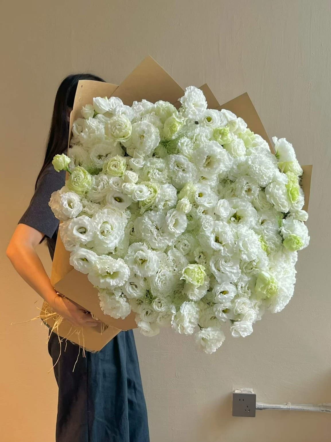 White Eustoma Bloom